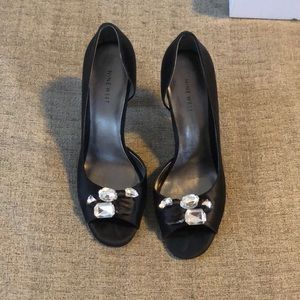 Nine West Sateen Black Pump